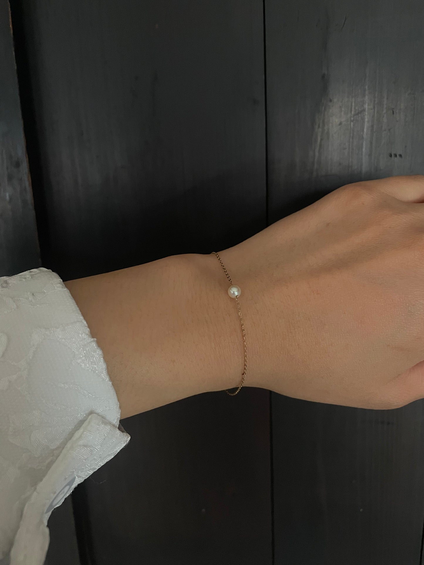 Something BLUE_ One Oearl Bracelet _WHT K10