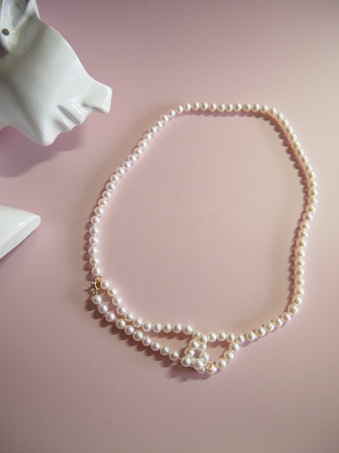 Something BLUE_Infinitive 2WAY Pearl Necklace_L_WHT / Happy Blue K10
