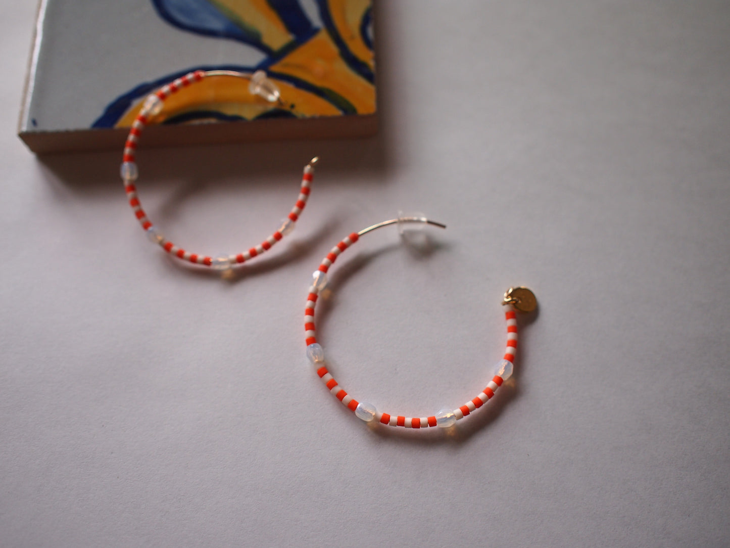 NOSTALGIA ONLY Orange x WHT Hoop PE*