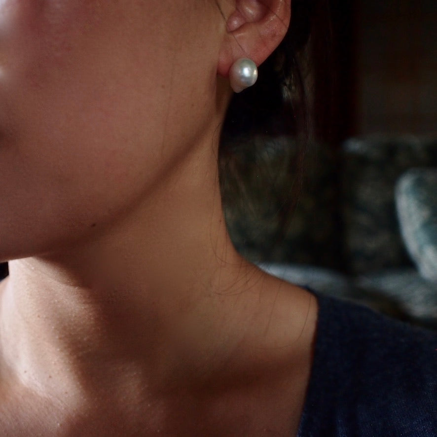 10K WHIP PEARL / BAROQUE PEARL PIERCE