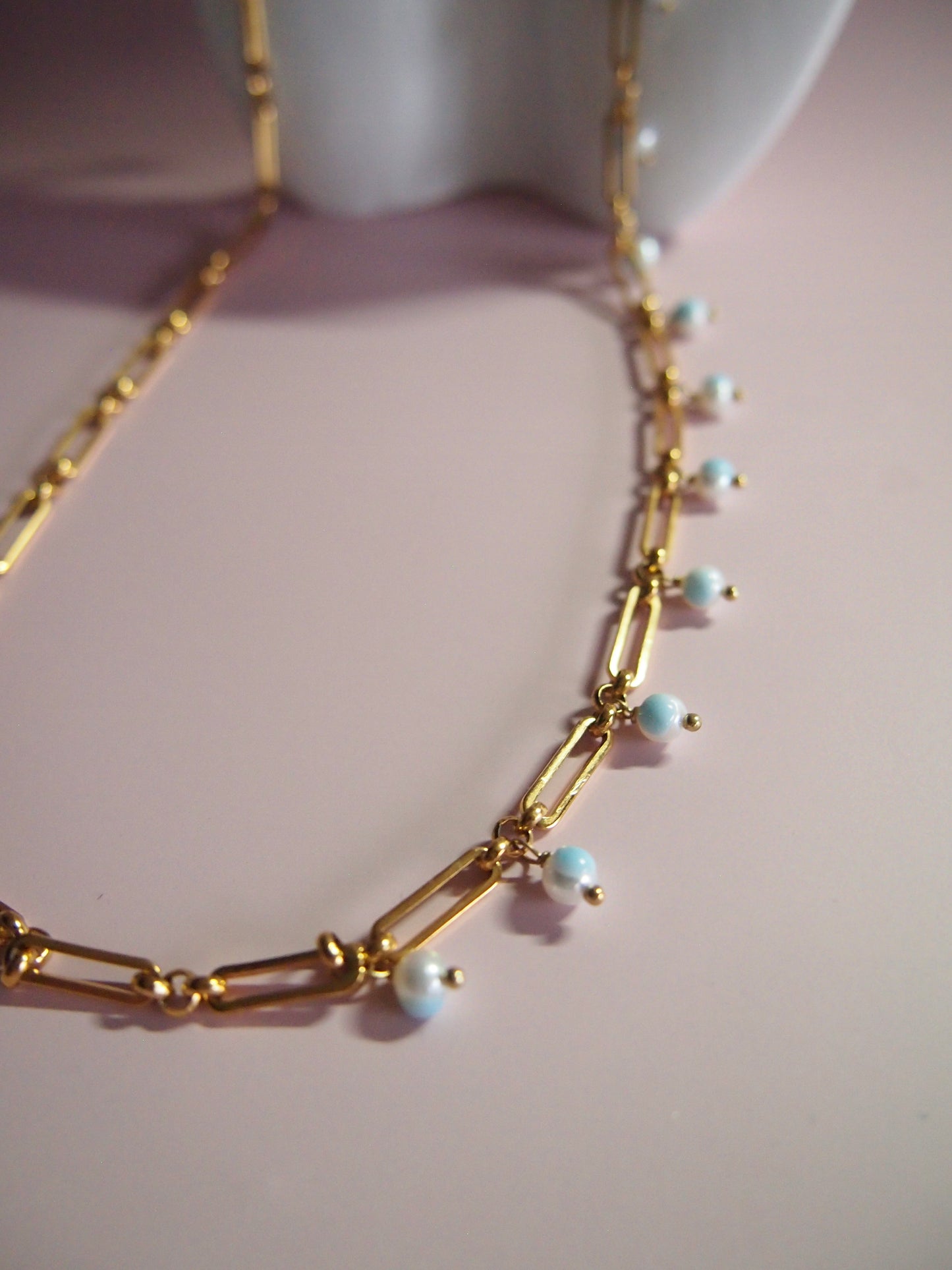 Something BLUE_Chunky Chain Necklace_ Happy Blue