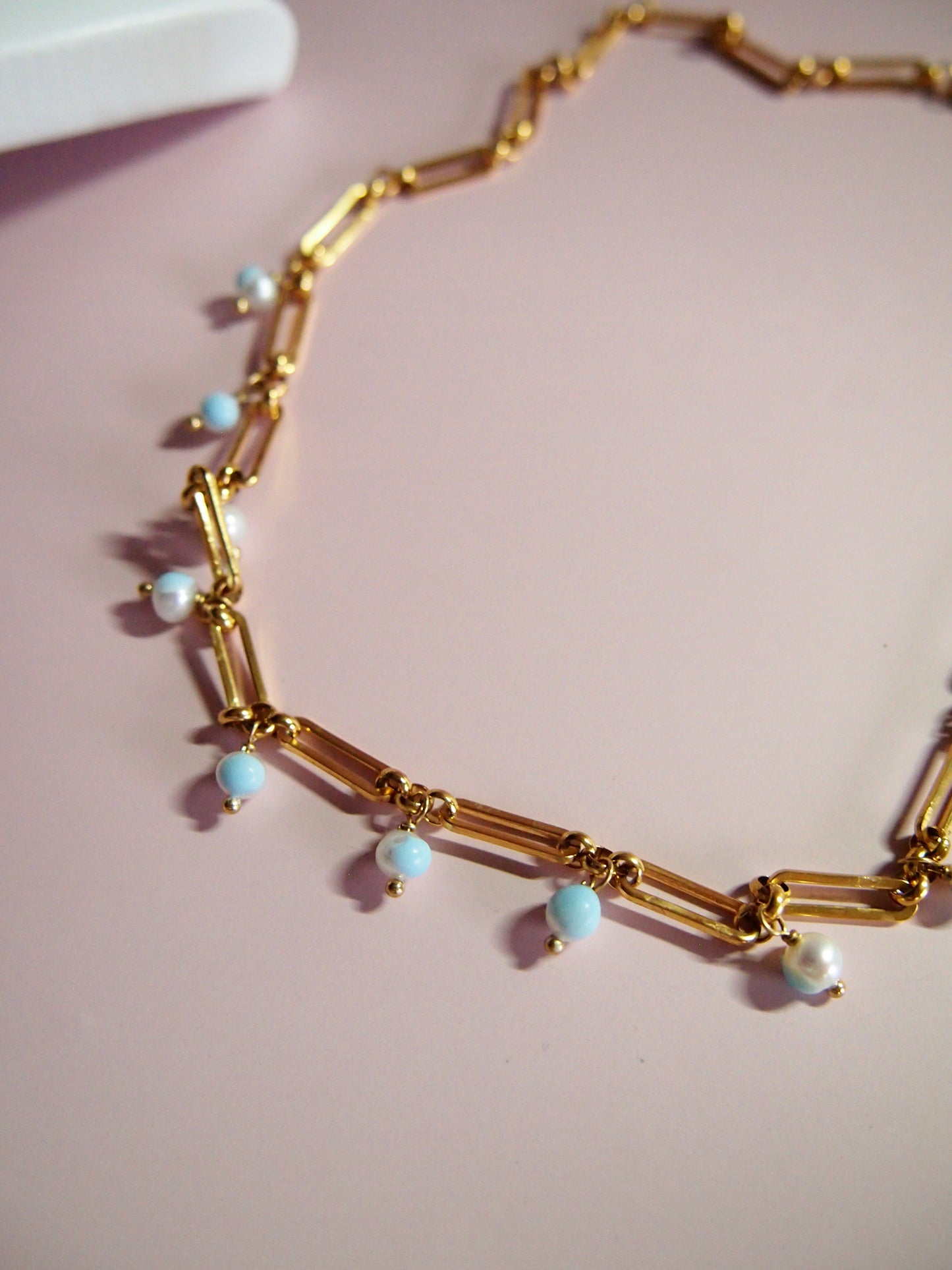 Something BLUE_Chunky Chain Necklace_ Happy Blue