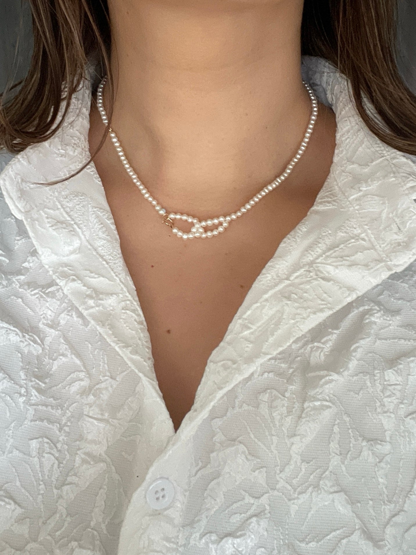 Something BLUE_Infinitive 2WAY Pearl Necklace_S_WHT / Happy Blue K10
