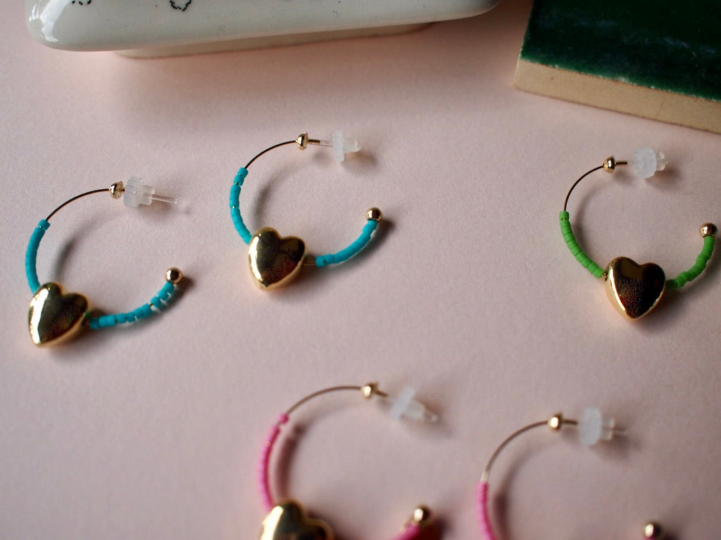 NOSTALGIA ONLY Simple heart Hoop PE*