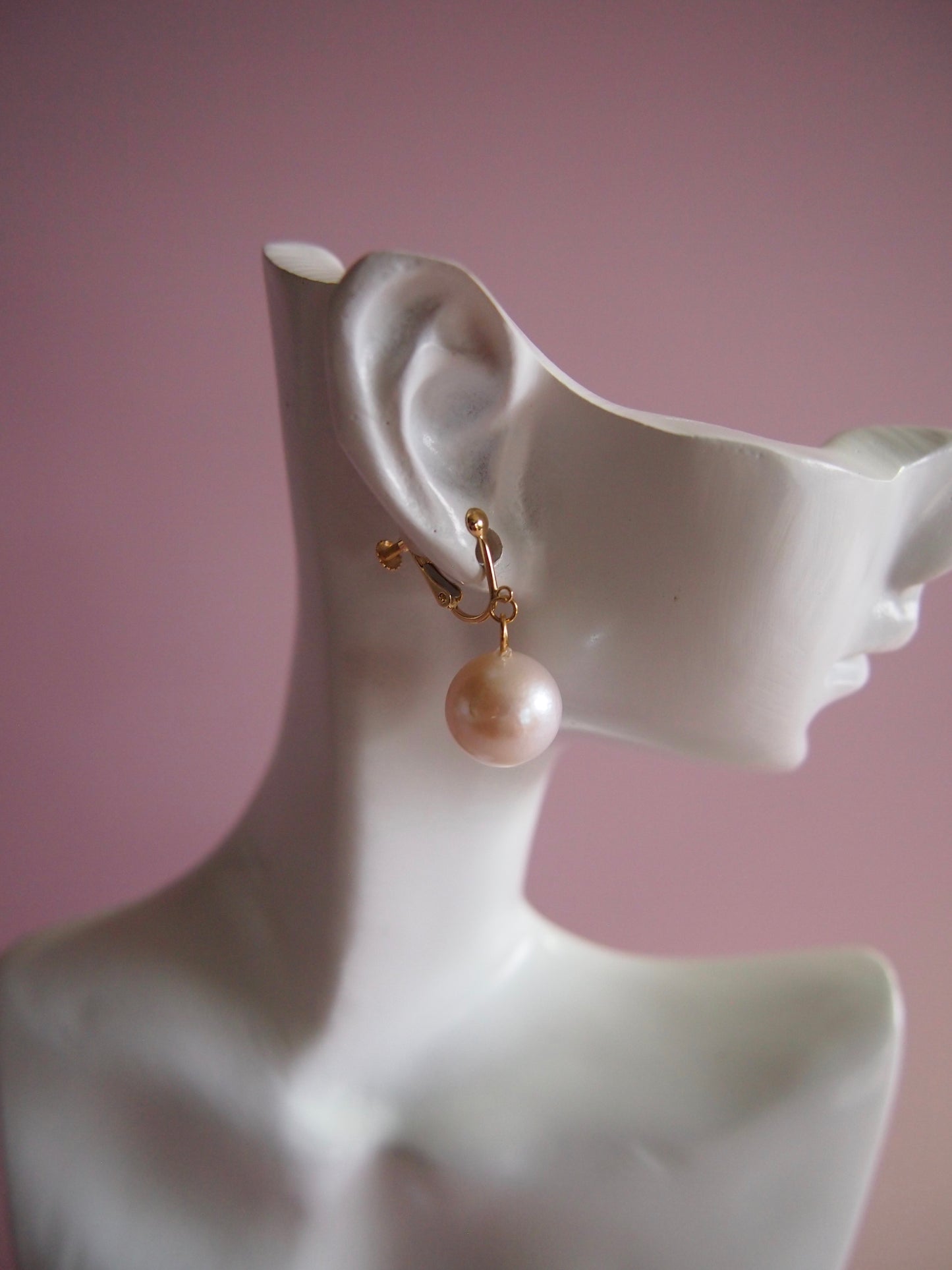 Something BLUE_ earrings _ Extra large Pearl_WHT / Happy Blue K10 ピアス/イヤリング