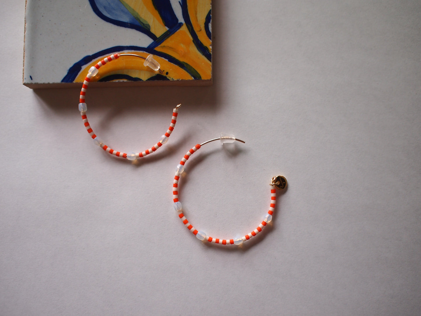 NOSTALGIA ONLY Orange x WHT Hoop PE*
