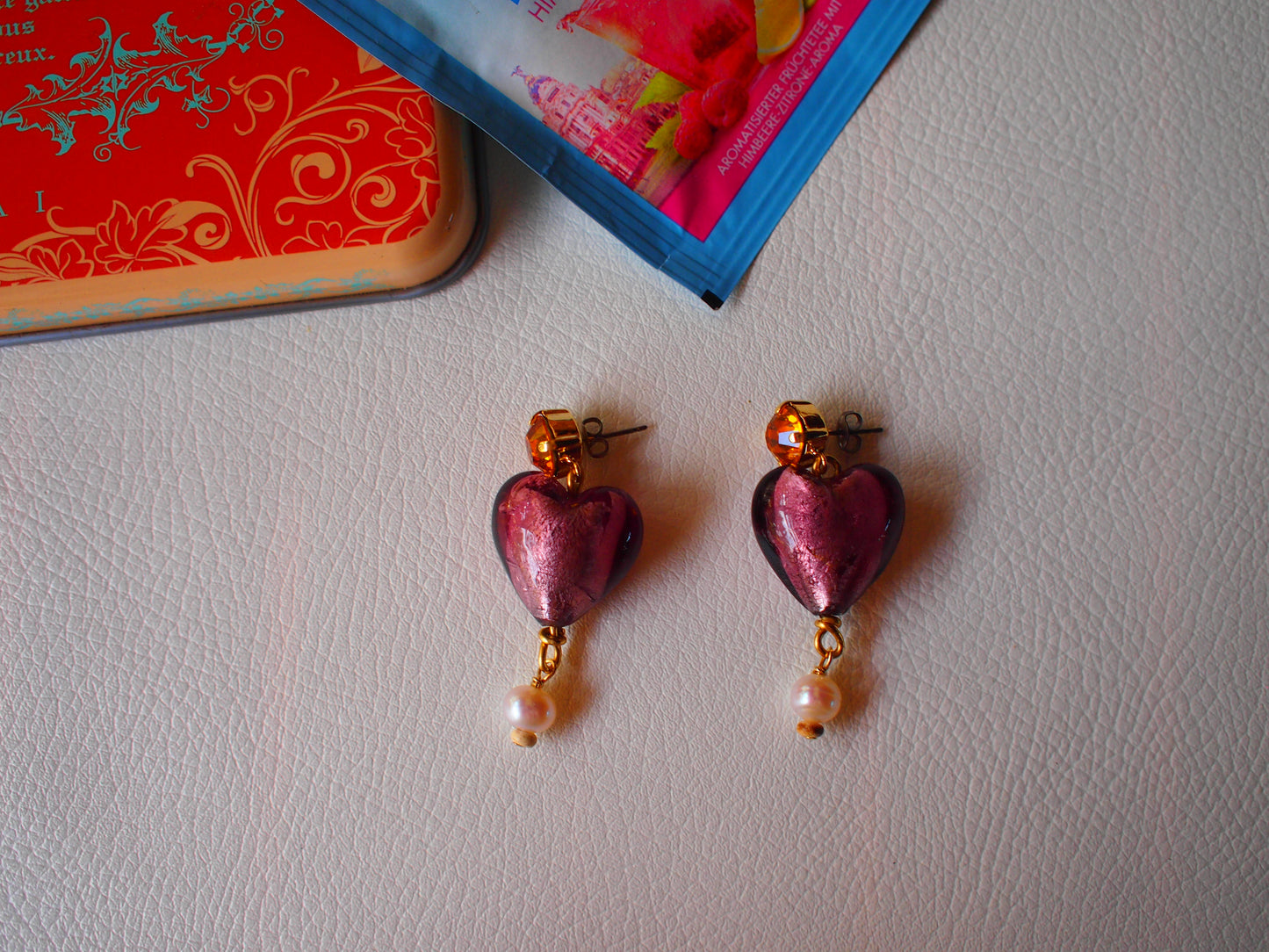 NOSTALGIA Italian Glass Heart charm