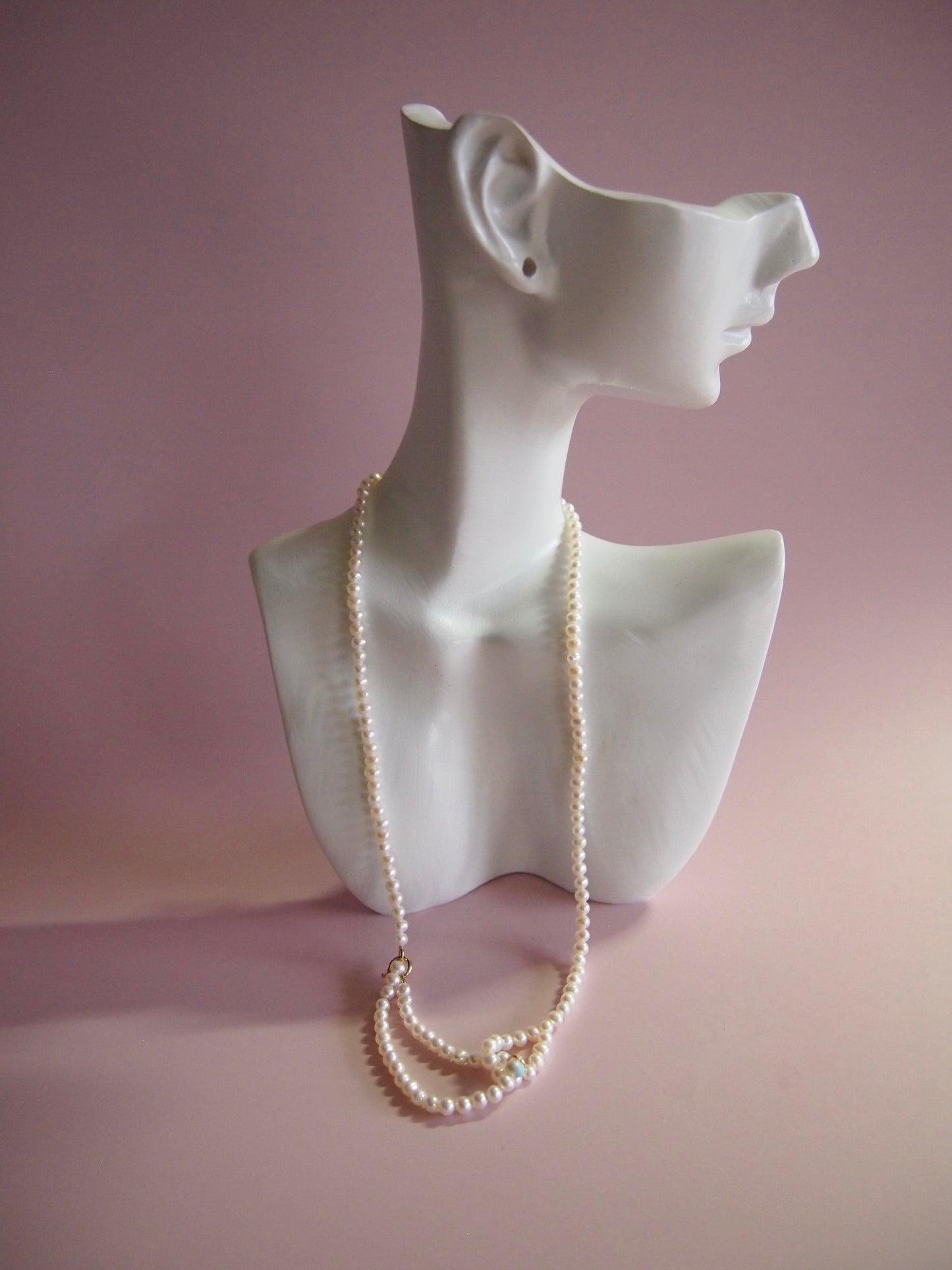 Something BLUE_Infinitive 2WAY Pearl Necklace_S_WHT / Happy Blue K10