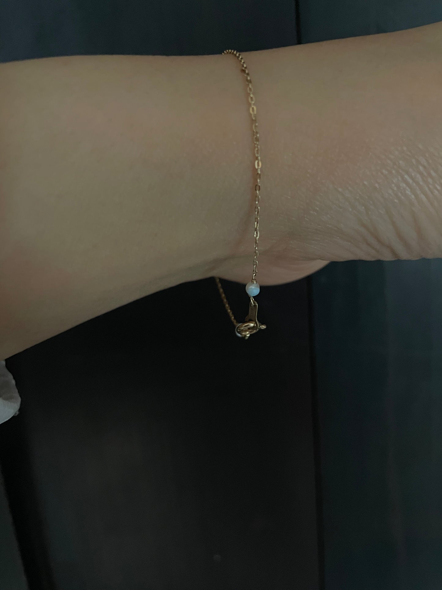Something BLUE_ One Oearl Bracelet _WHT K10