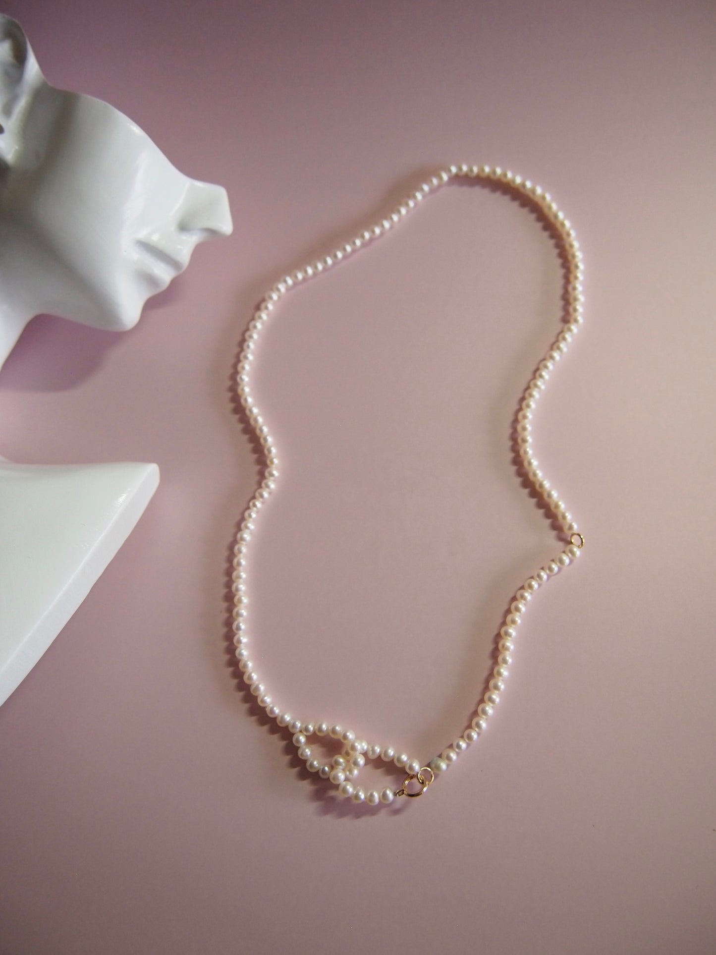 Something BLUE_Infinitive 2WAY Pearl Necklace_S_WHT / Happy Blue K10
