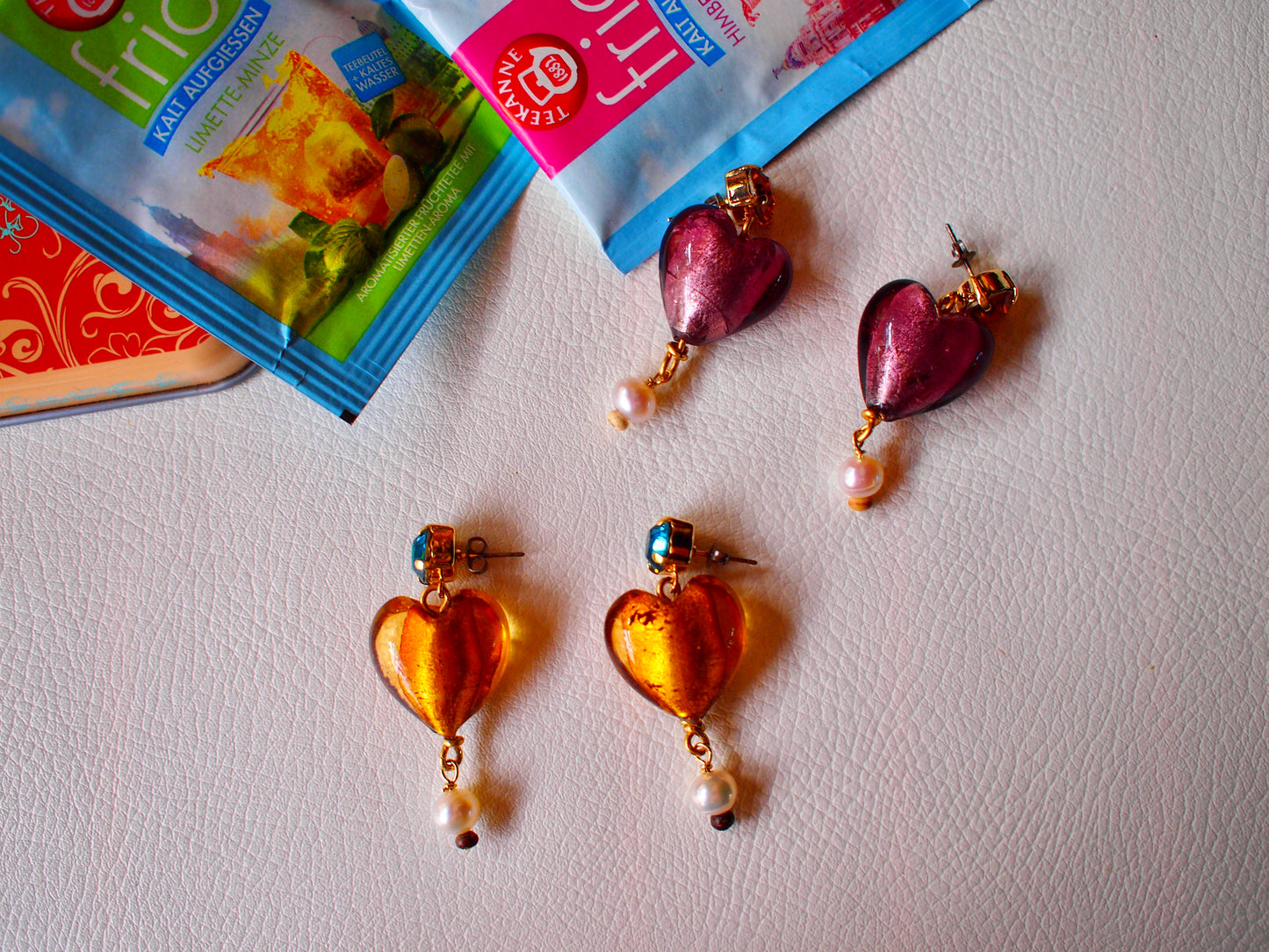 NOSTALGIA Italian Glass Heart charm