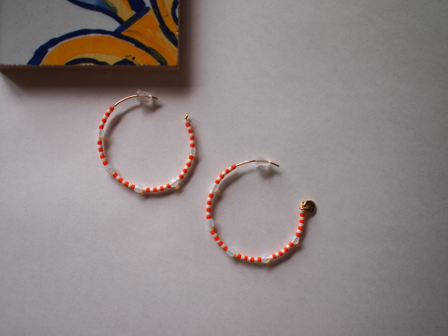 NOSTALGIA ONLY Orange x WHT Hoop PE*