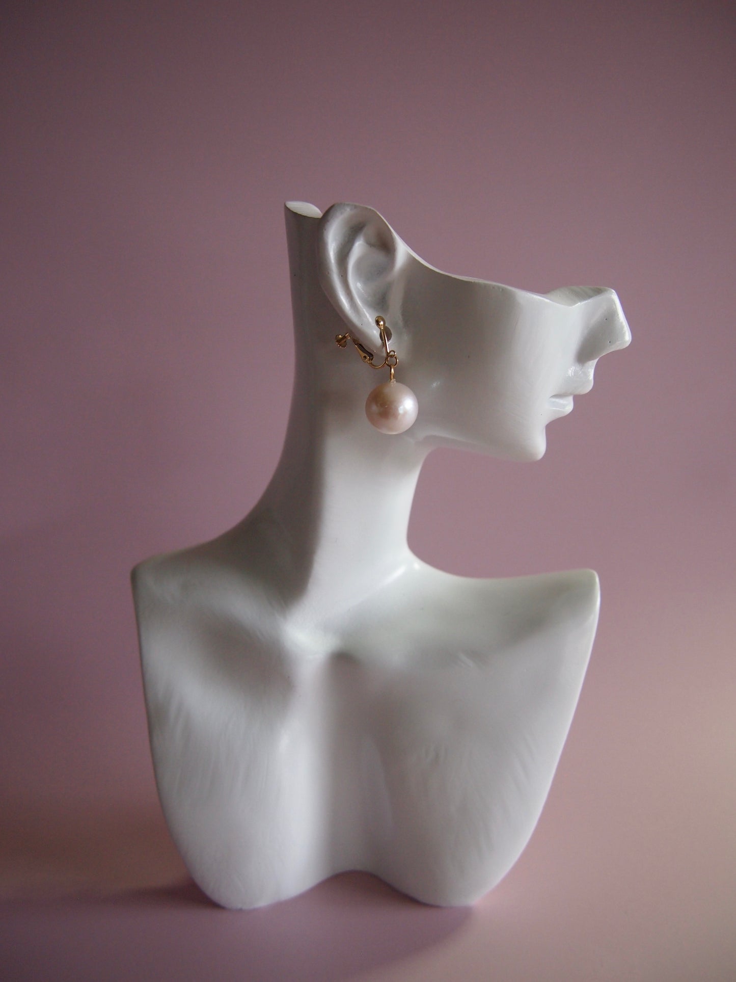 Something BLUE_ earrings _ Extra large Pearl_WHT / Happy Blue K10 ピアス/イヤリング