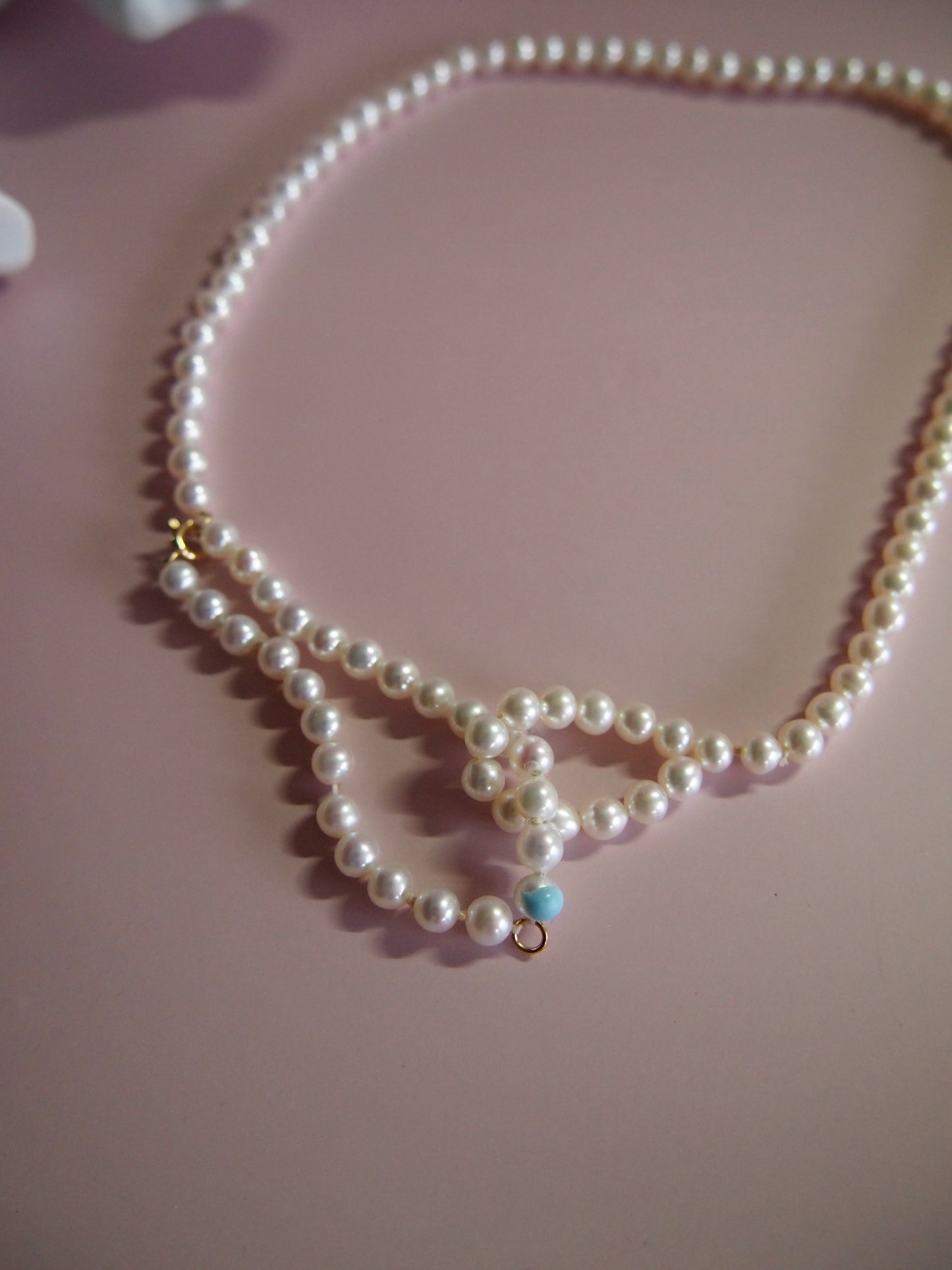 Something BLUE_Infinitive 2WAY Pearl Necklace_L_WHT / Happy Blue K10