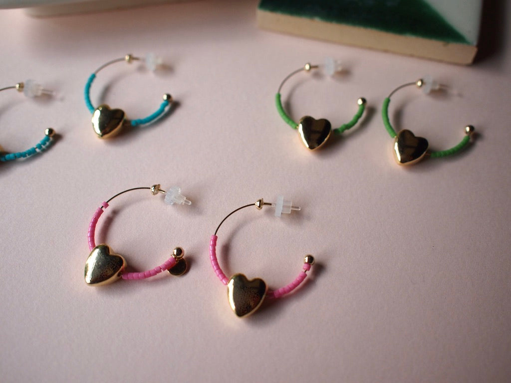 NOSTALGIA ONLY Simple heart Hoop PE*