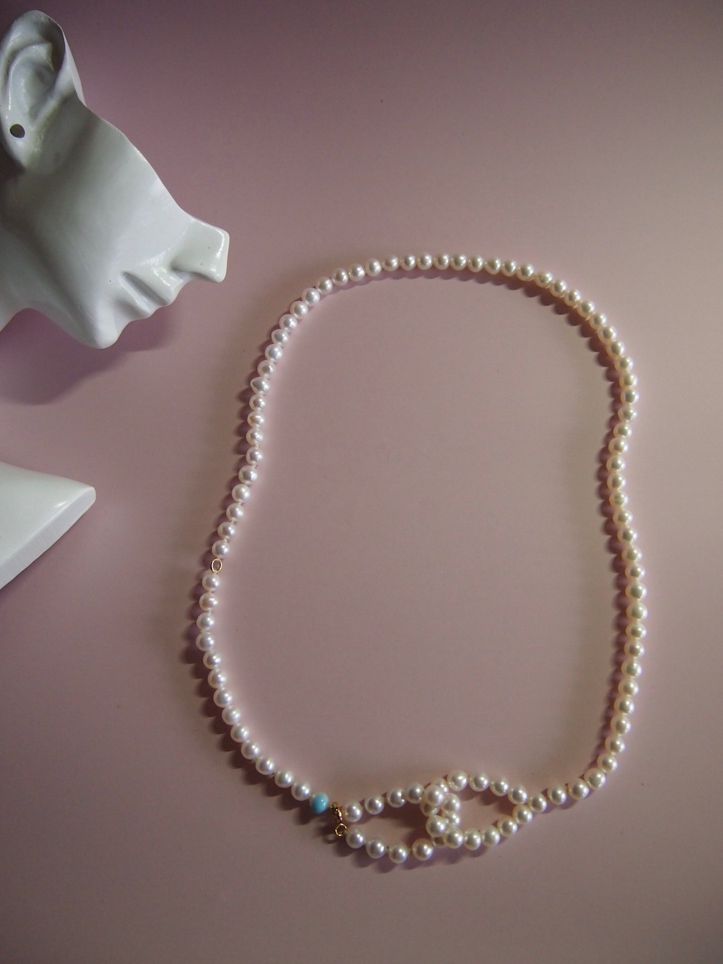 Something BLUE_Infinitive 2WAY Pearl Necklace_L_WHT / Happy Blue K10