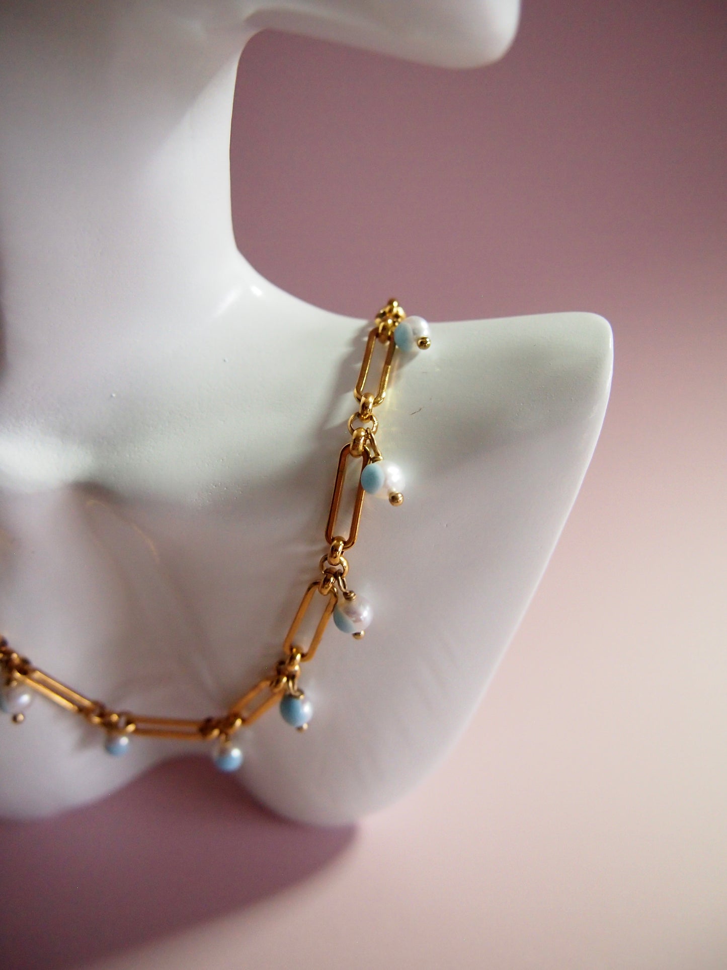 Something BLUE_Chunky Chain Necklace_ Happy Blue