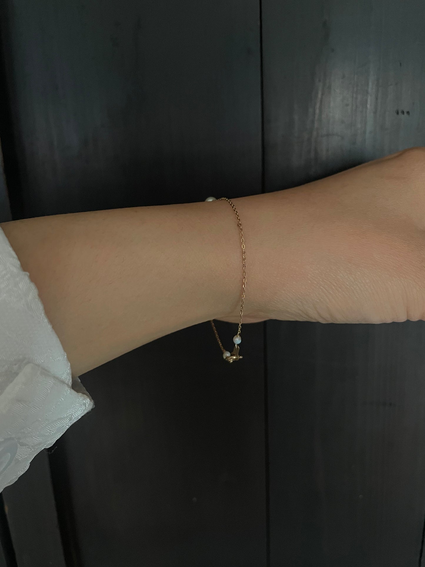 Something BLUE_ One Oearl Bracelet _WHT K10