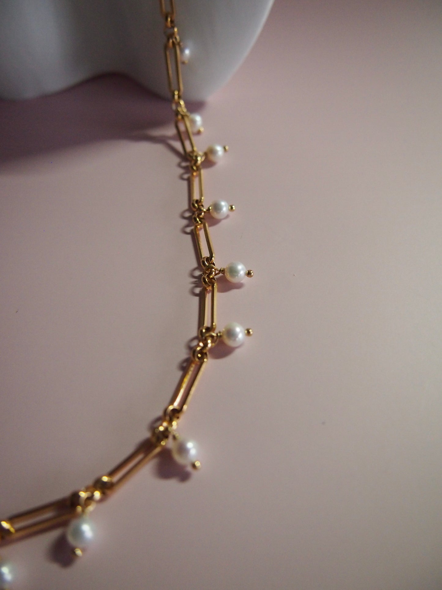 Something BLUE_Chunky Chain Necklace_ Original WHT