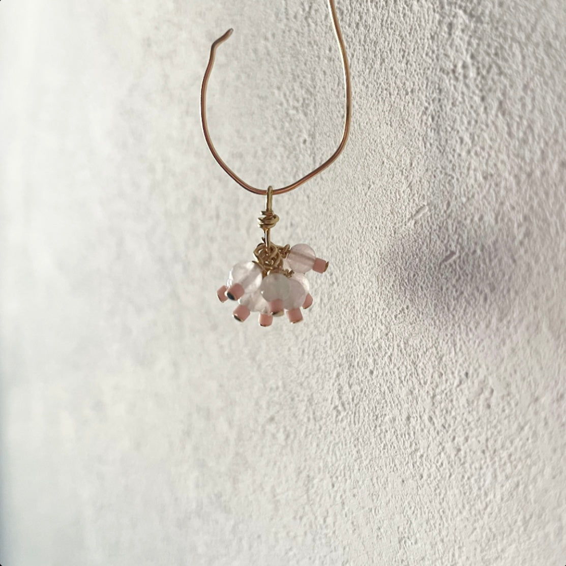 CHARM_ 紅水晶 x pink _s Gold / Silver