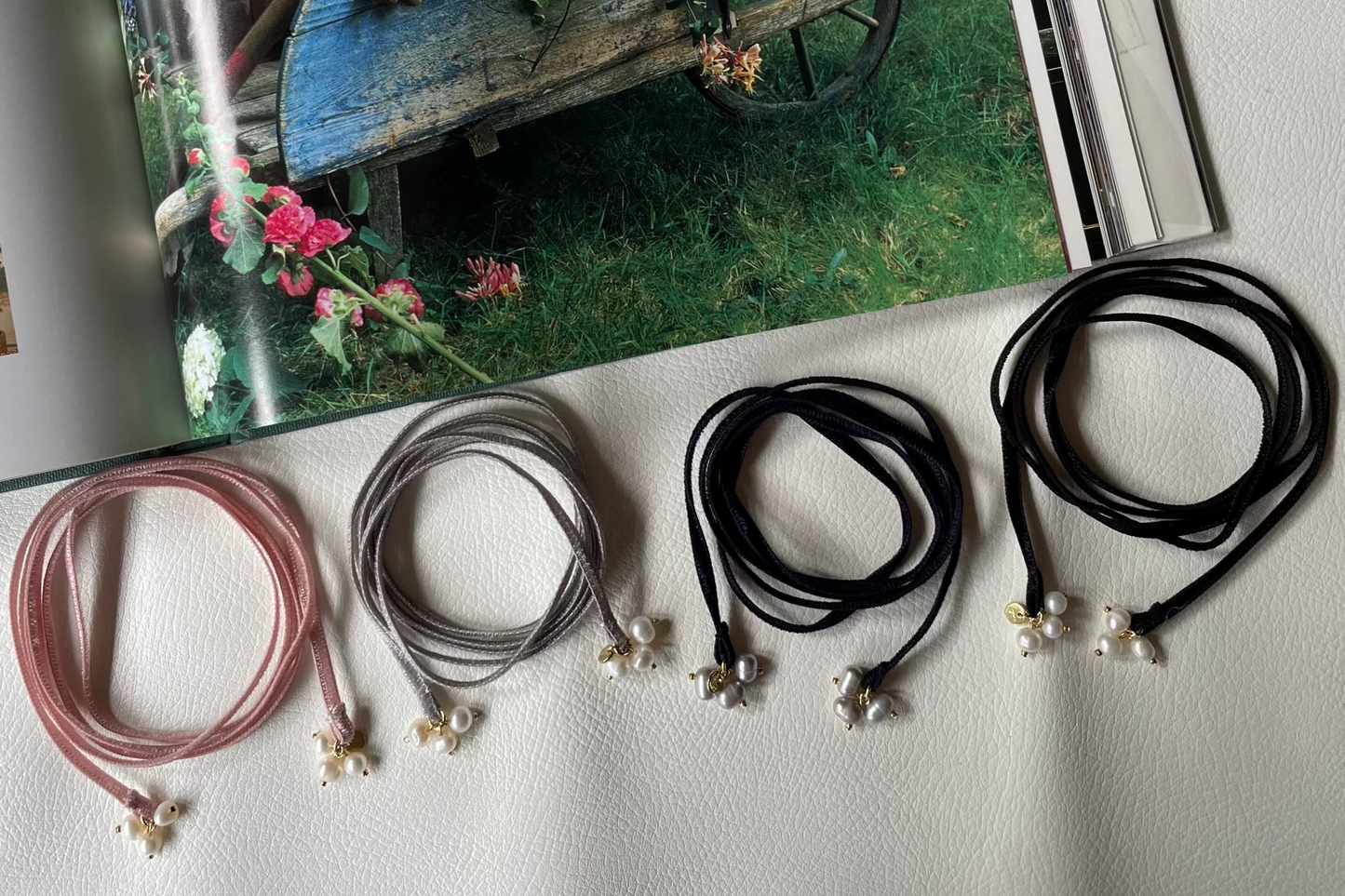 &RINA Pearl Choker Ribbon