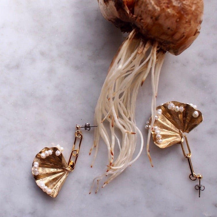 【FUSION】_ FUKI_Hunging _Pearl_PIERCE/EARRING_*片耳 Single
