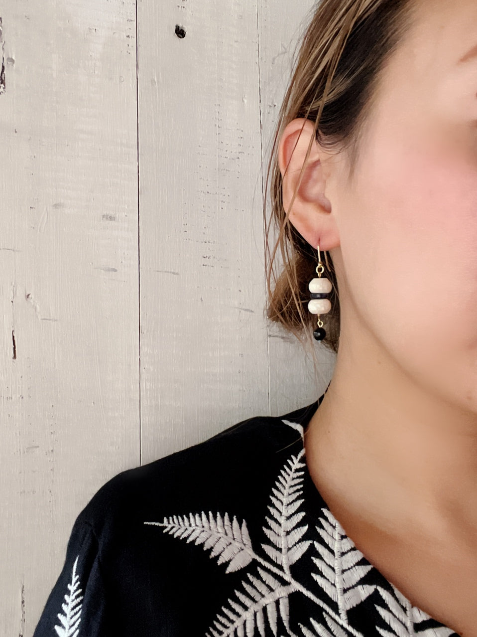 NAVY SUNSET SHORT PIERCE / EARRING