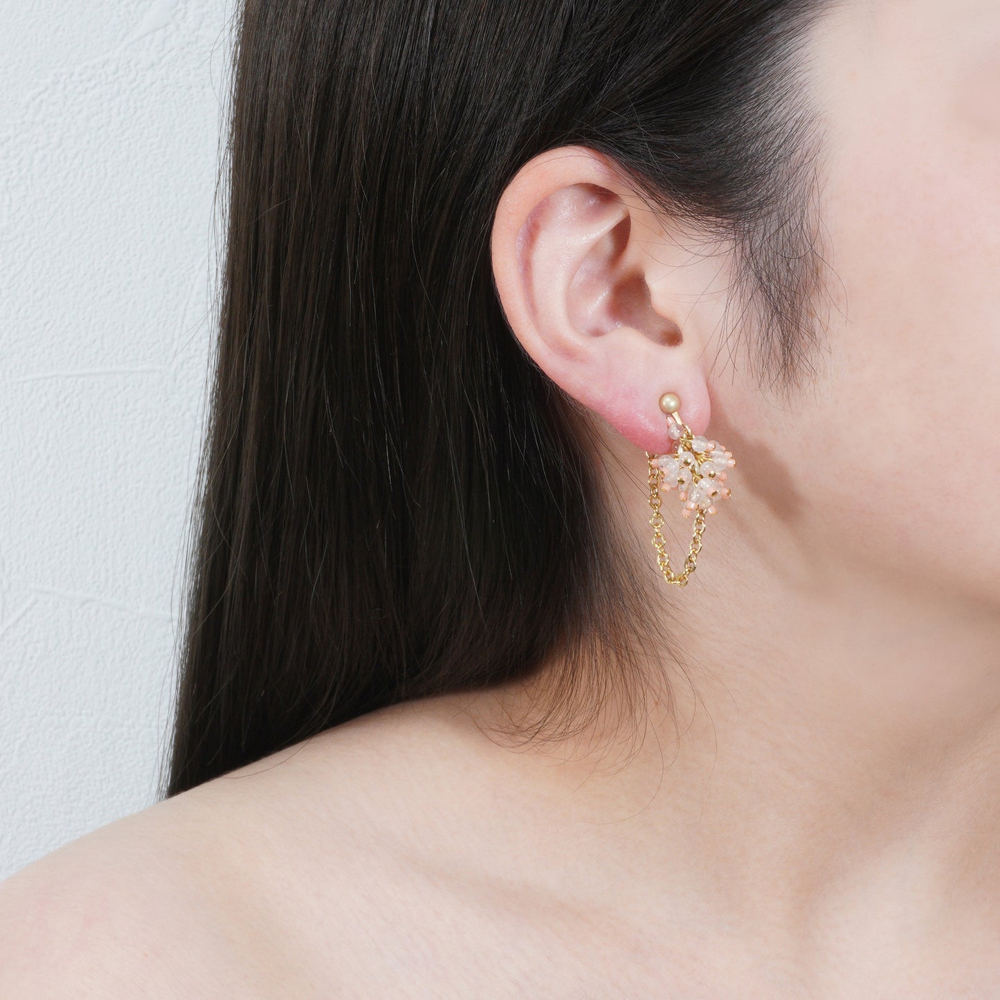 PEBBLY GARDEN CHAIN EARRING