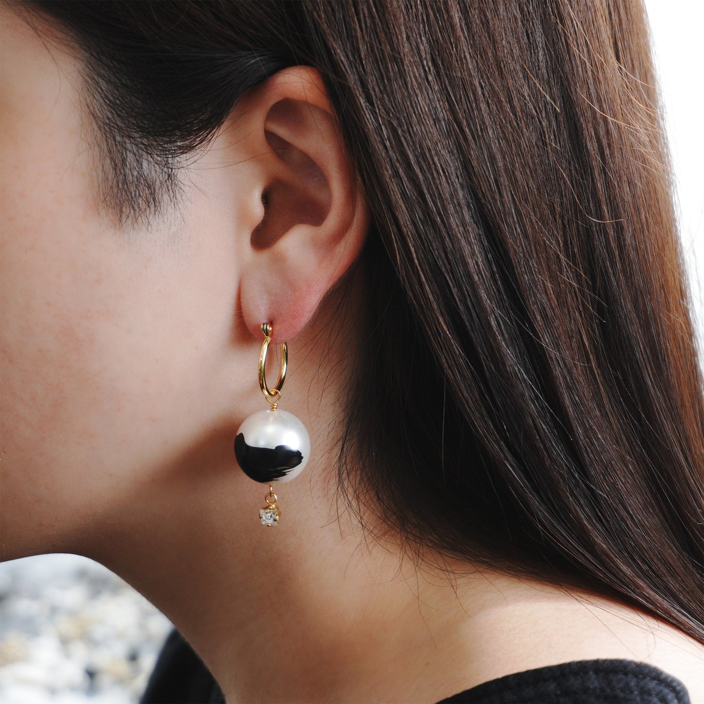 en【煌き】 2WAY HOOP L PIERCE / EARRING