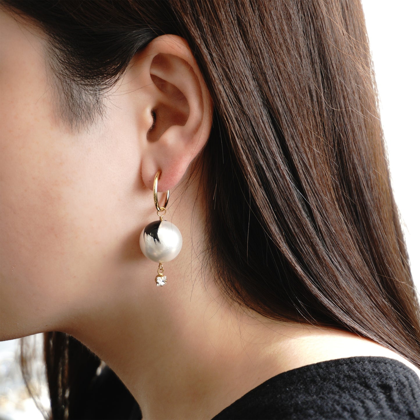 en【煌き】 2WAY HOOP L PIERCE / EARRING