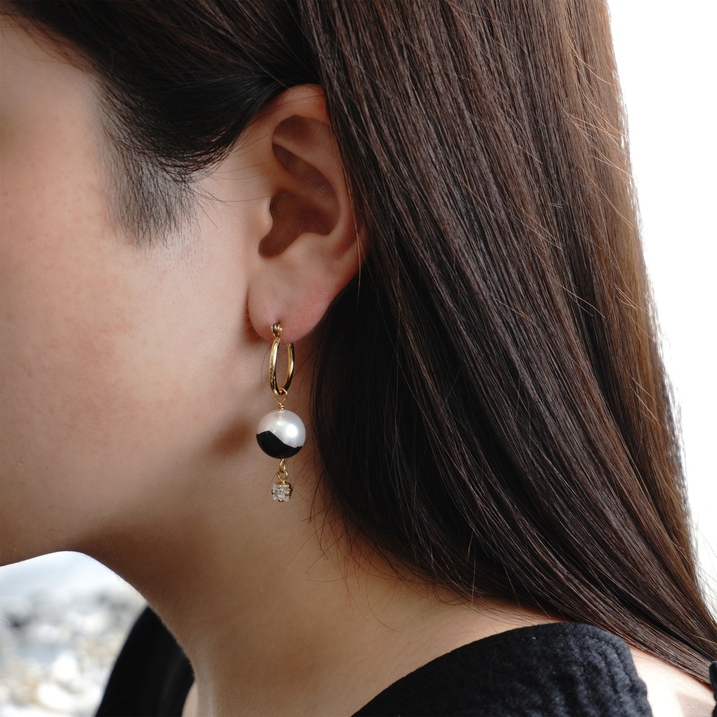 en【煌き】2WAY HOOP S PIERCE / EARRING