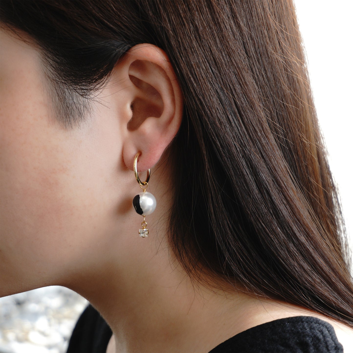 en【煌き】2WAY HOOP S PIERCE / EARRING