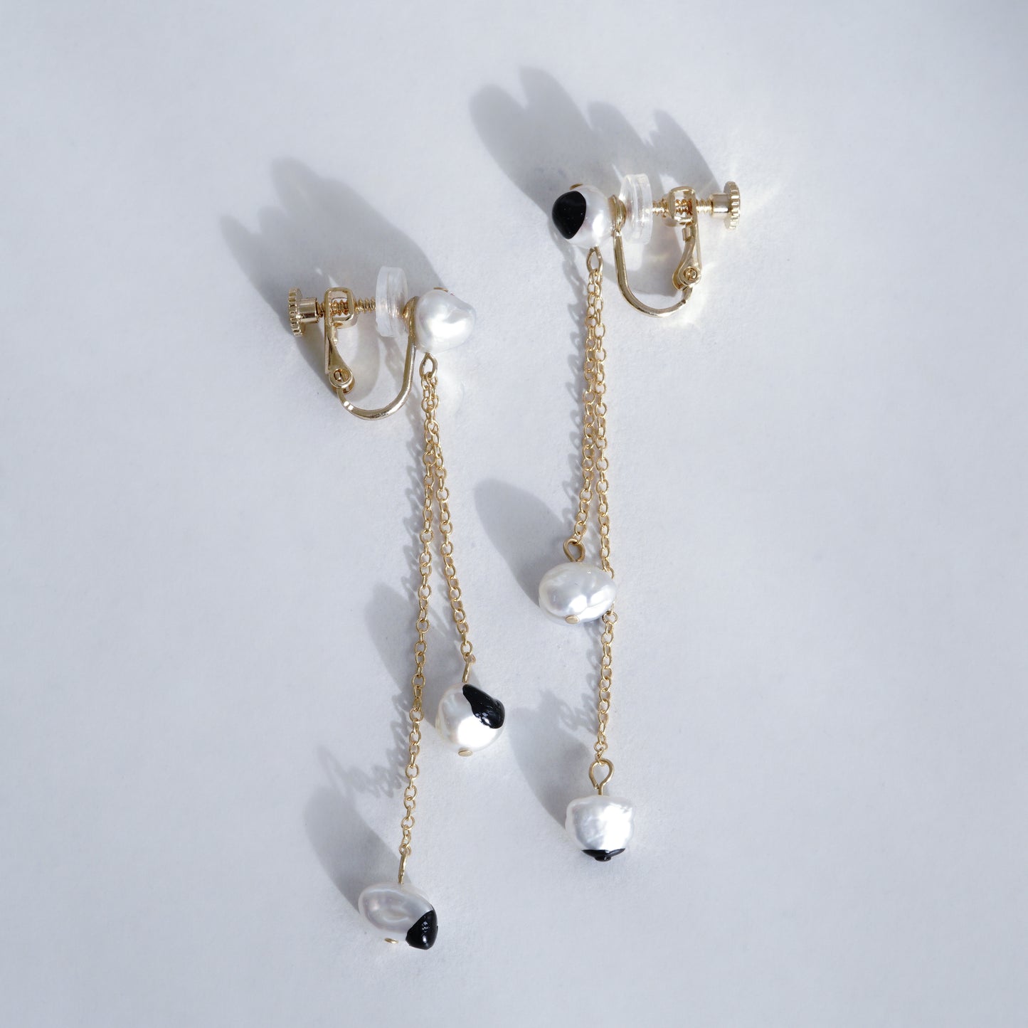 en【DROP】 2LINES DROP PIERCE / EARRING
