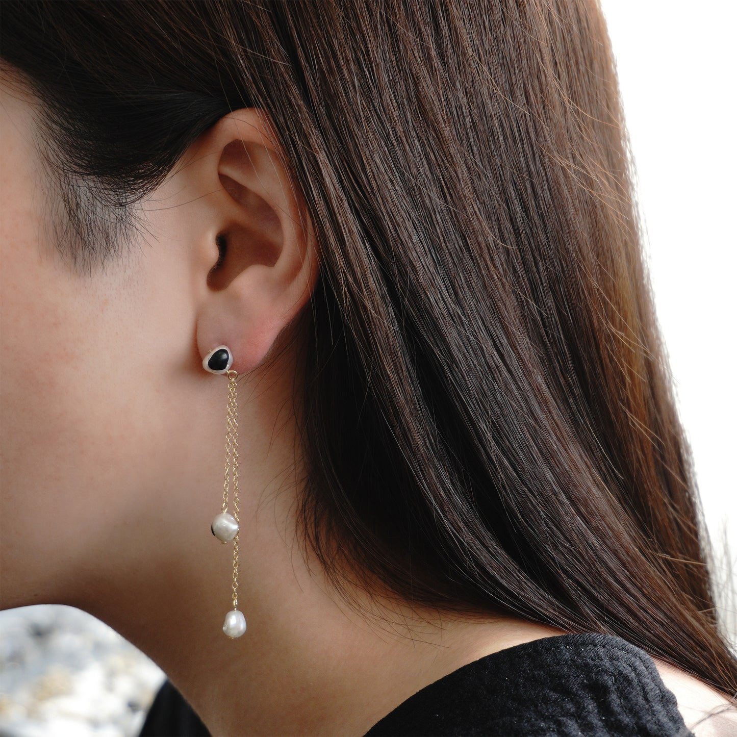 en【DROP】 2LINES DROP PIERCE / EARRING