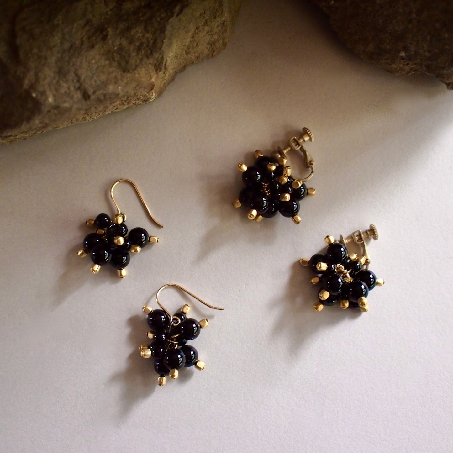 CHELSEA BUBBLE PIERCE/EARRING_BLACK