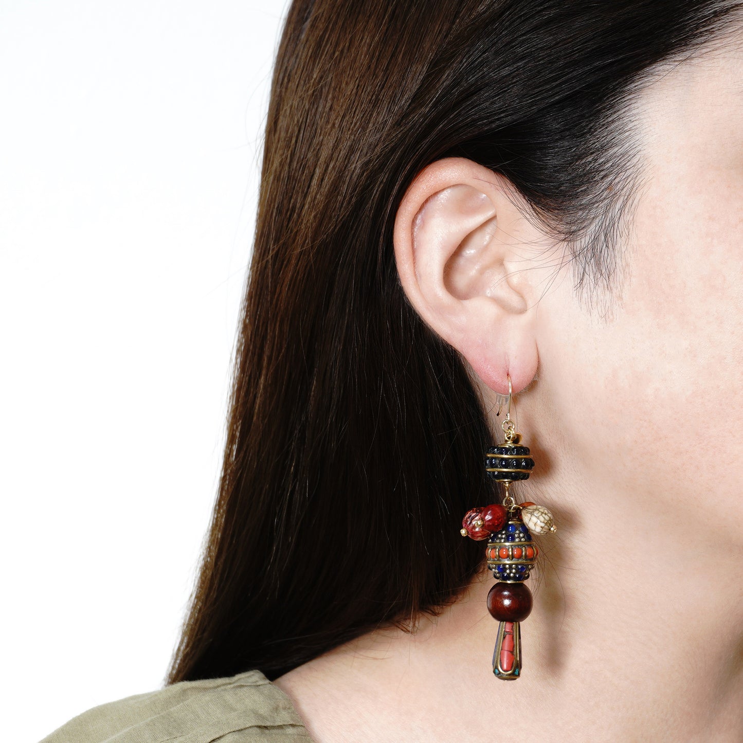 BANGKOK WORLD BEADS LARGE PIERCE/EARRING