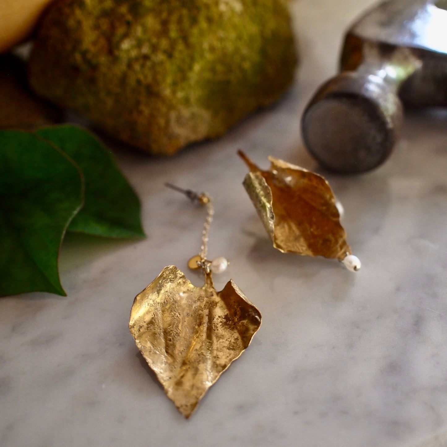 【FUSION】_ DOKUDAMI leaf / PIERCE/EARRING Single