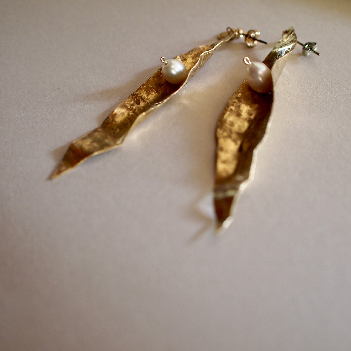 【Fusion】_ HANAMOMO leaf /PIERCE/EARRING