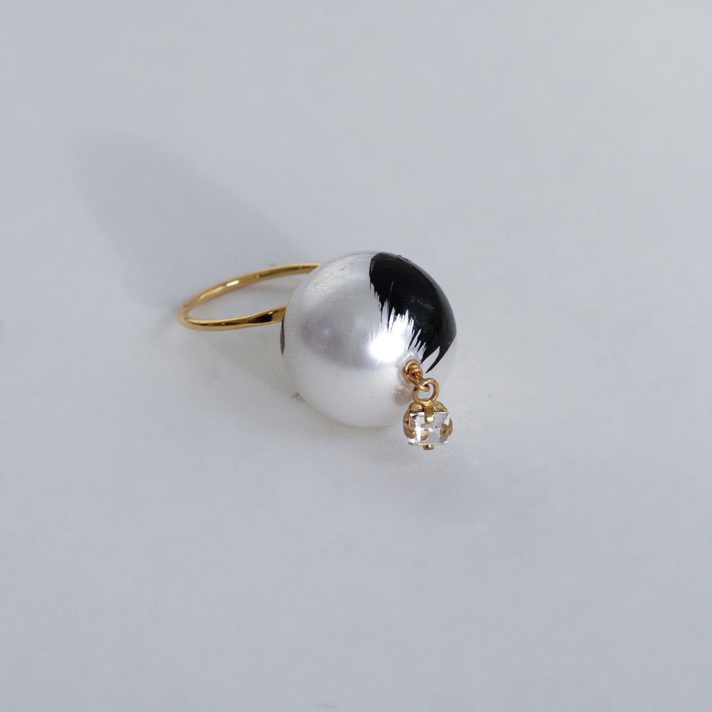 en【煌き】 ONESTONE HANGING RING 007