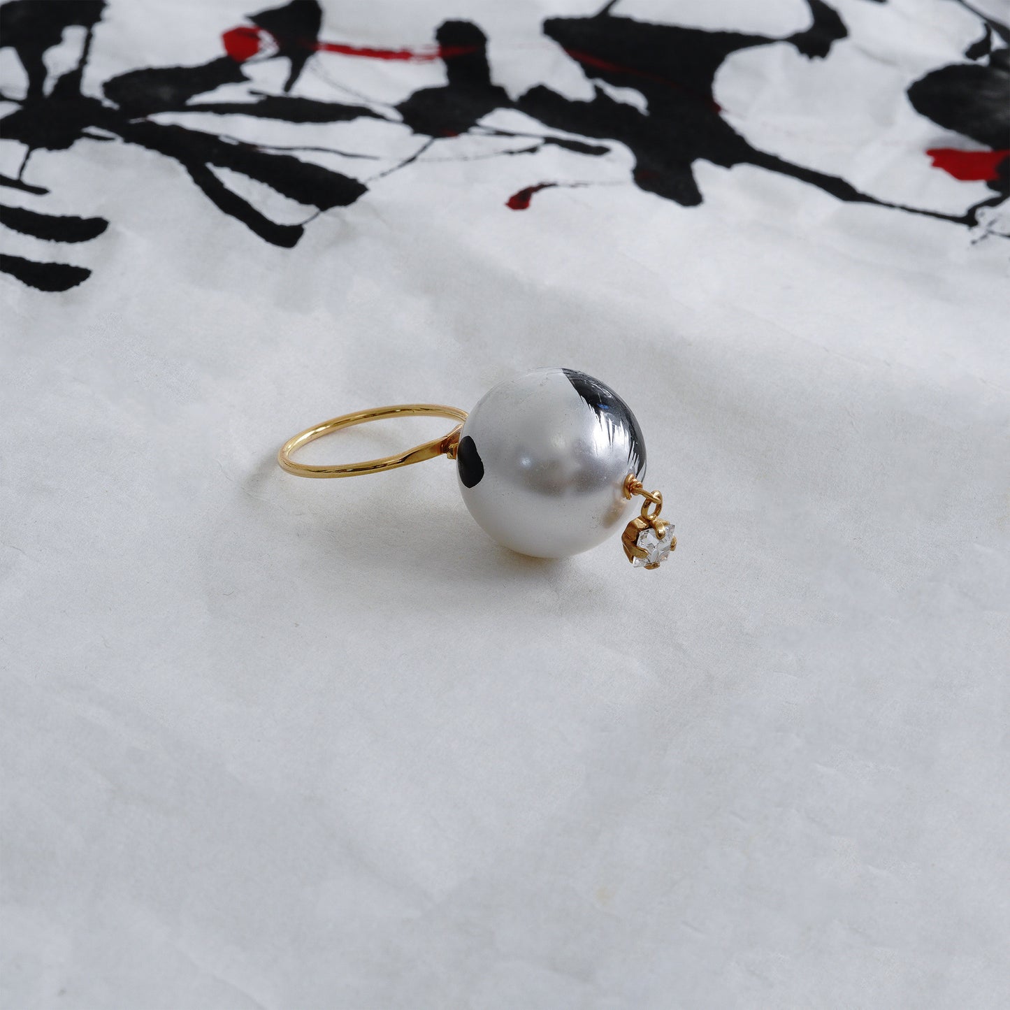 en【煌き】 ONESTONE HANGING RING 007