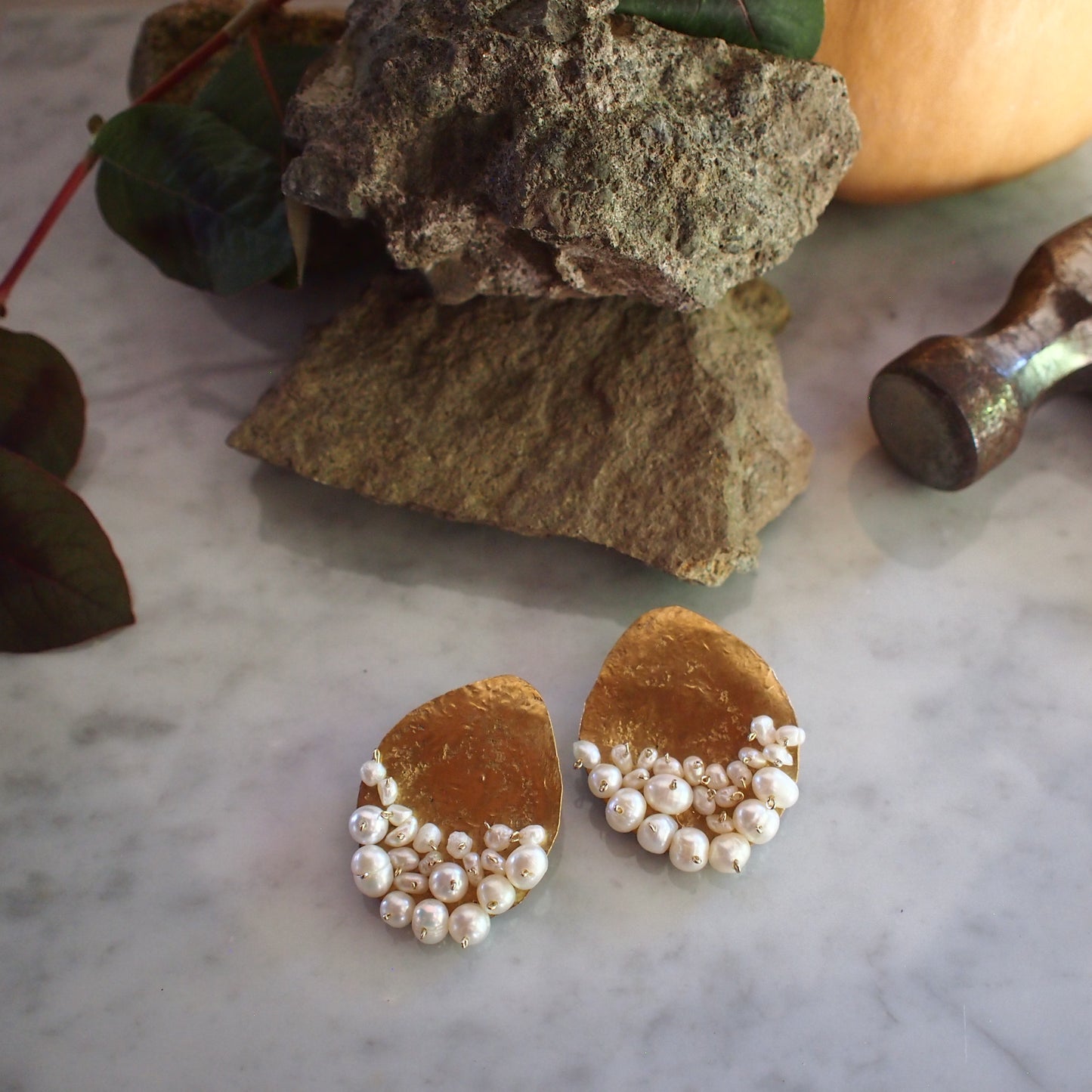 【FUSION】_ PEARL MOON / PIERCE/EARRING_Large