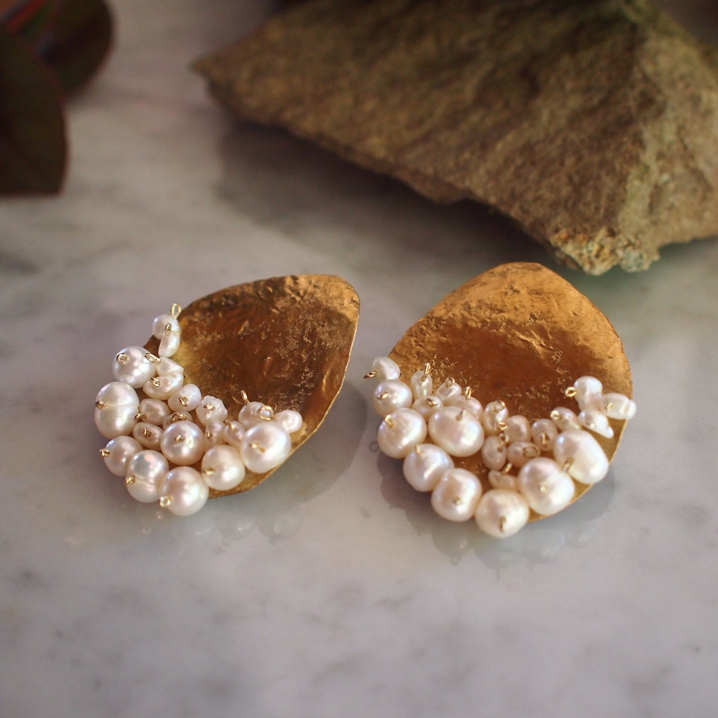 【FUSION】_ PEARL MOON / PIERCE/EARRING_Large