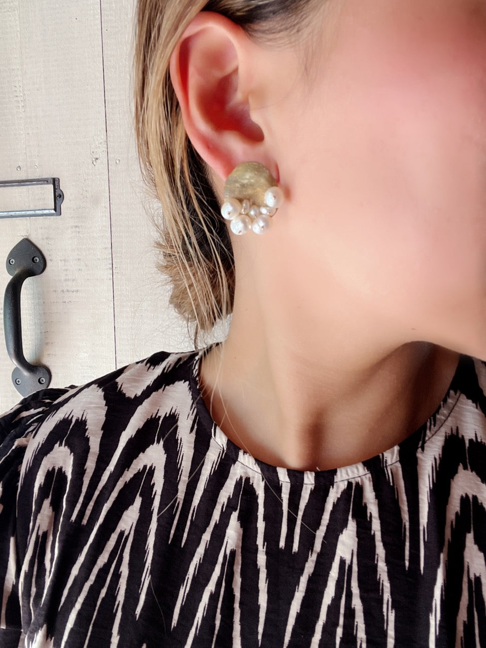 【FUSION】_ PEARL MOON / PIERCE/EARRING_Small