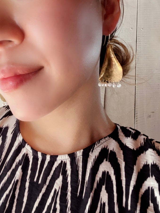 【FUSION】_ PETAL / PIERCE/EARRING _ Drop petal
