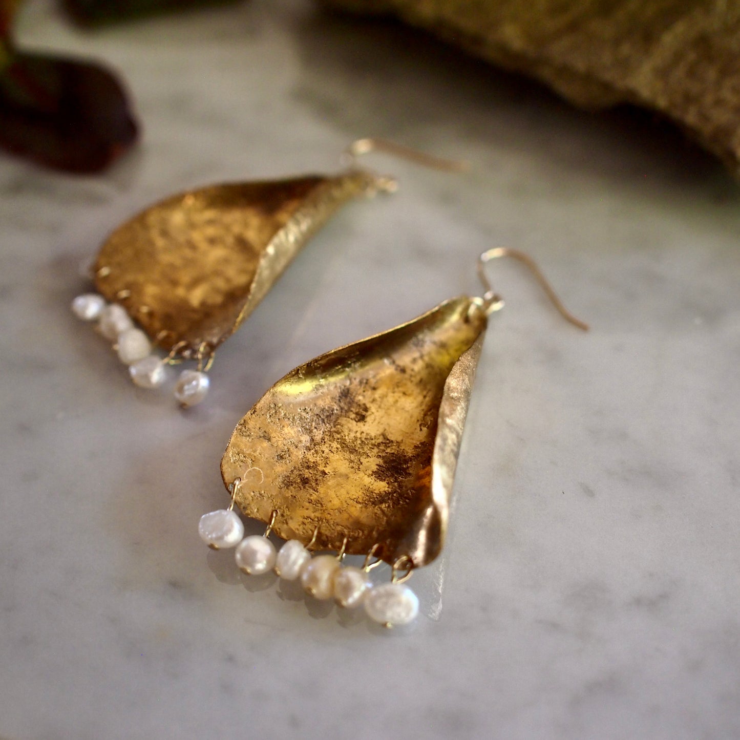 【FUSION】_ PETAL / PIERCE/EARRING _ Drop petal
