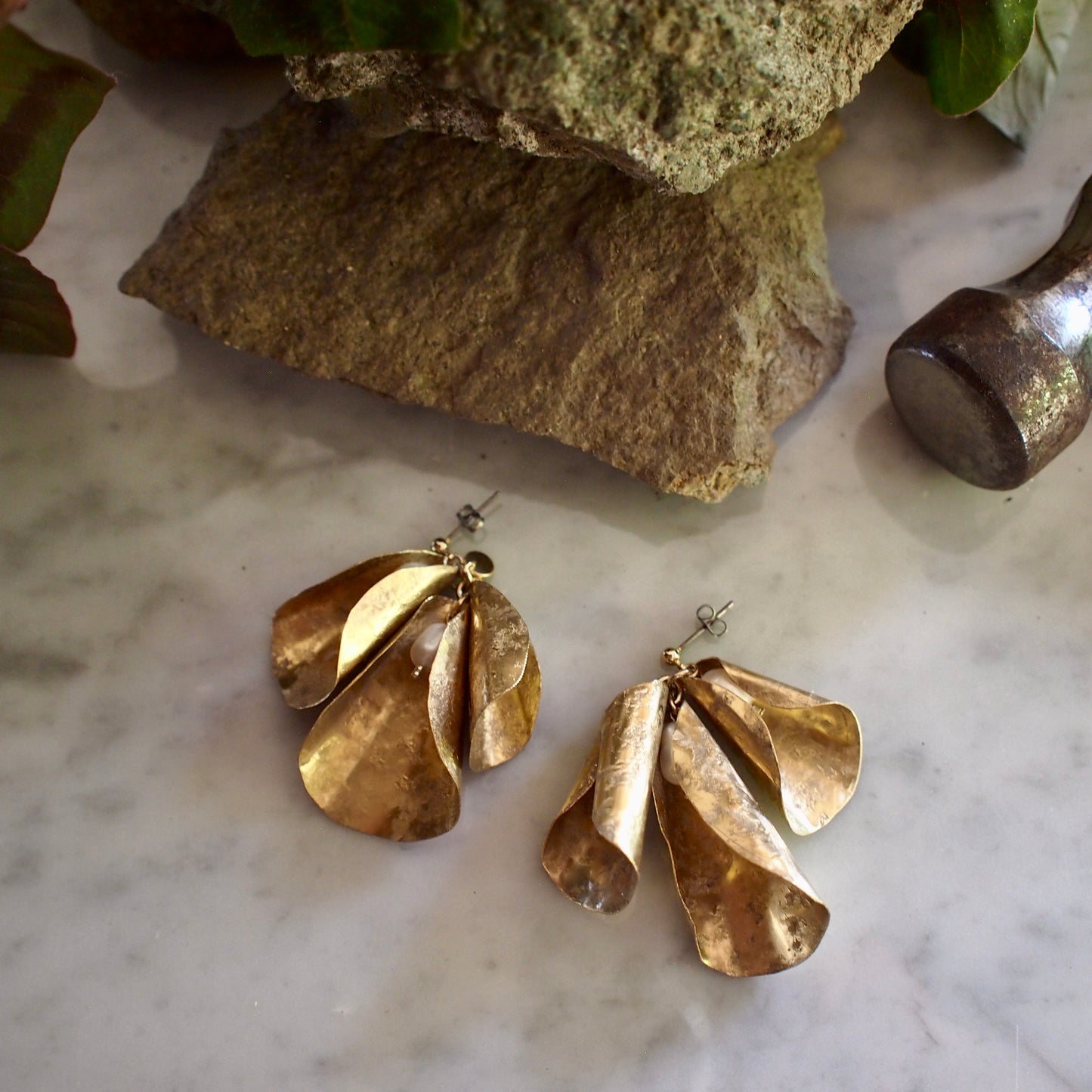 【FUSION】_ PETAL / PIERCE/EARRING _ Triple drop