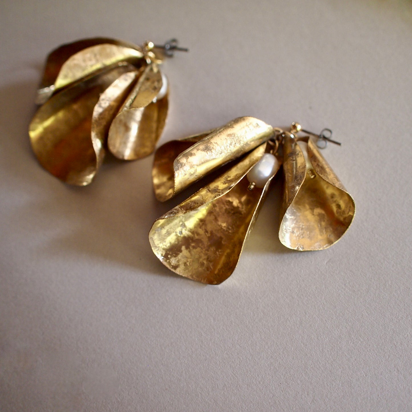 【FUSION】_ PETAL / PIERCE/EARRING _ Triple drop