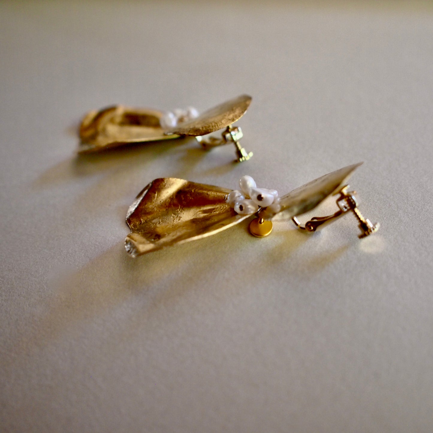 【FUSION】_ PETAL / PIERCE/EARRING_ moon petal