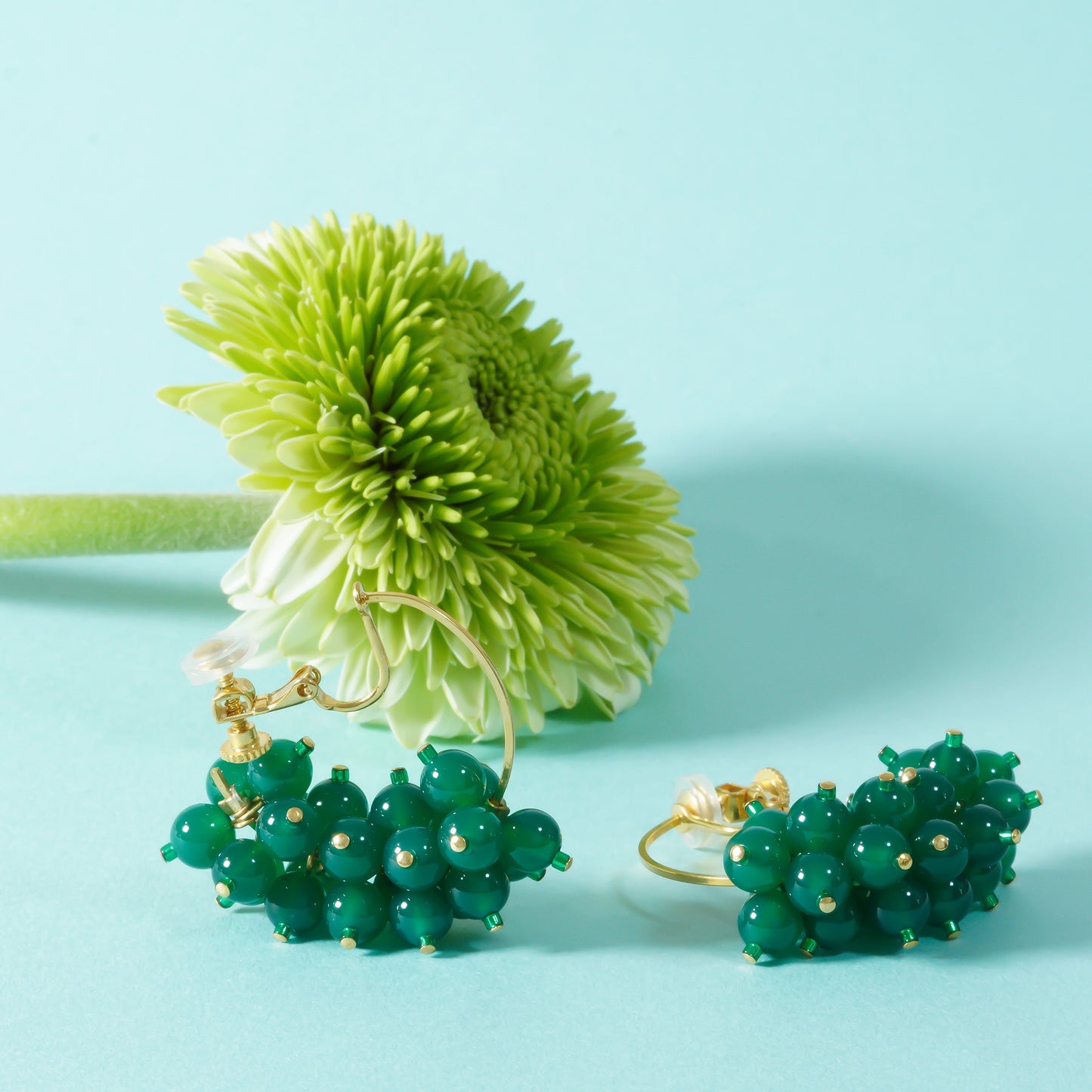 PEBBLY GARDEN HOOP EARRING