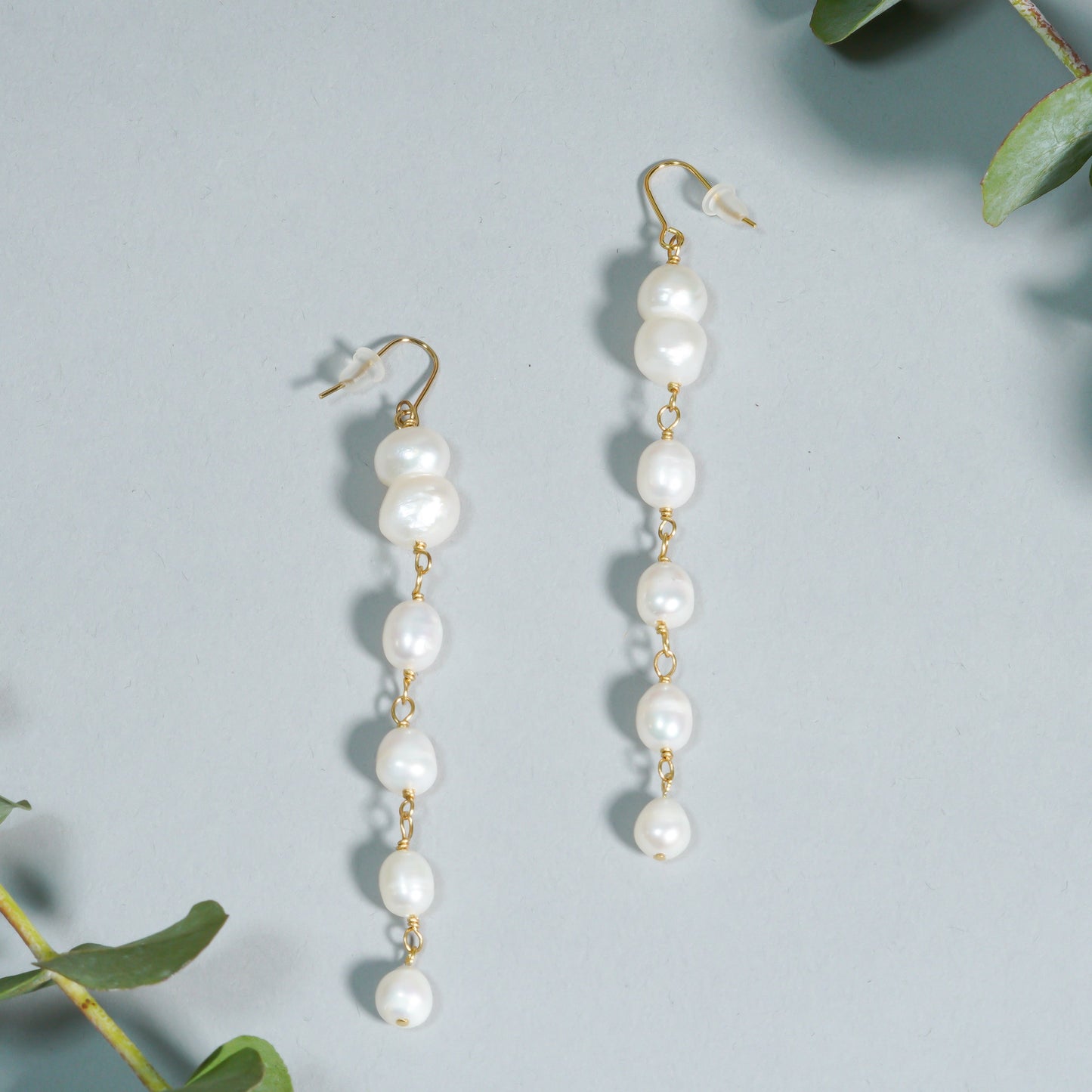 LIBERTY TWIN PEARL PIERCE/EARRING